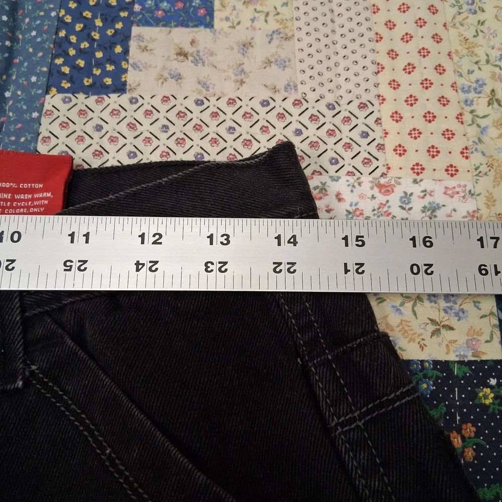 y2k Jnco Black Denim‎ Jeans Size 29x30 Gothic Spellout Double Back Pockets Wide